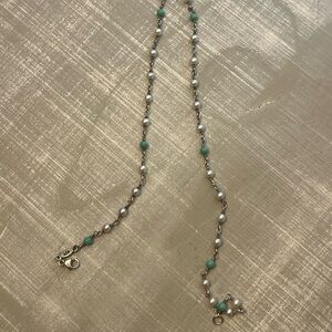 James Avery Retired 16 inches Santorini Choker Necklace - Pearl & Turquoise
